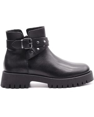 Frau Italienischer Stil Lederschuh - Schwarz