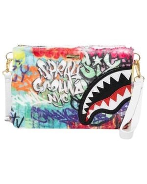 Sprayground Tassen ,Veelkleurig ,Fur Graff Pouch - Wit
