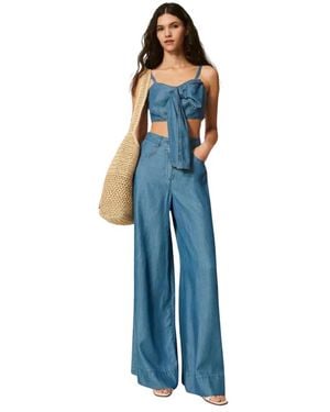 Twinset Wide Jeans - Bleu