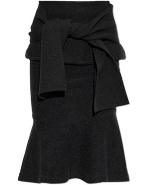 Jacquemus Rokken ,Grijs ,Wol Wool Skirt Fiocco - Zwart
