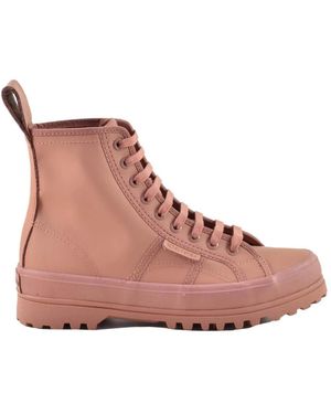Superga Lace-Up Boots - Marrón
