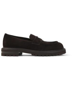 Giorgio Armani Loafer Aus Wildleder - Schwarz