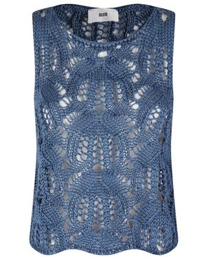 SOLOTRE Knit Top - Blau