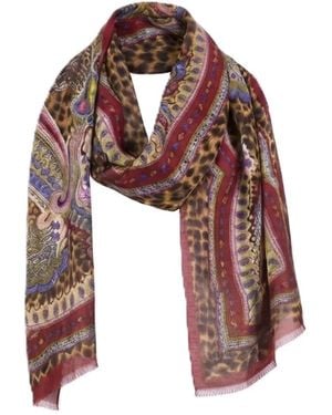 Etro Schal Aus Wolle, Kaschmir Und Seide Mit Paisley- Und Blumenmotiv - Mehrfarbig