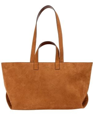A.P.C. Tote Bags - Marron