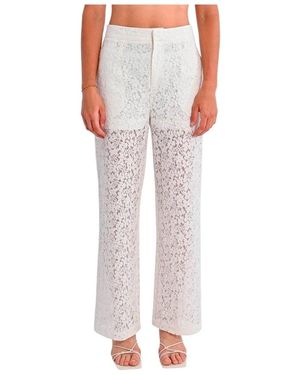 Molly Bracken Wide Trousers - Blanco