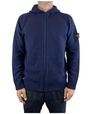 Stone Island Zip-Throughs - Azul