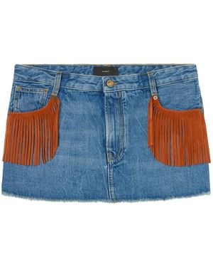 Alanui Golden Dusk Denim Minirock - Blau