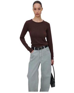 ESTRO Long Sleeve T-Shirts - Brown