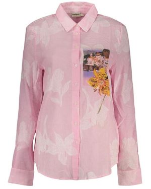 Desigual Pink Cotton Shirt