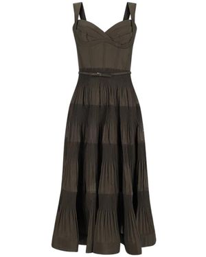 knee length dresses for ladies Zimmermann Illuminate V Neck Midi Dress Mint