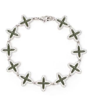 DARKAI Accessoires ,Groen ,Klaver Armband - Metallic