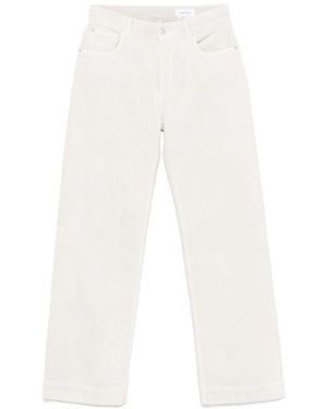 McQueen Hellgraue Straight Leg Jeans - Weiß