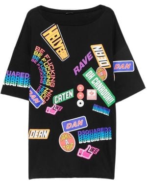 DSquared² Oversized Tops - Negro