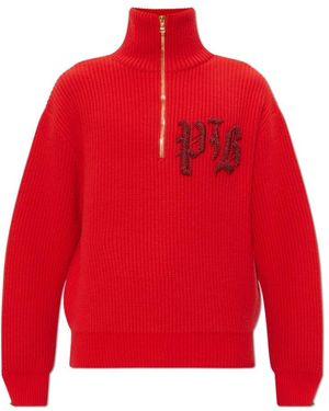 Balmain Pullover Mit Applikation - Rot
