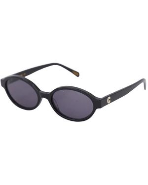 Corlin Eyewear Schwarze Oval Sonnenbrille 'Selma' Stil - Blau