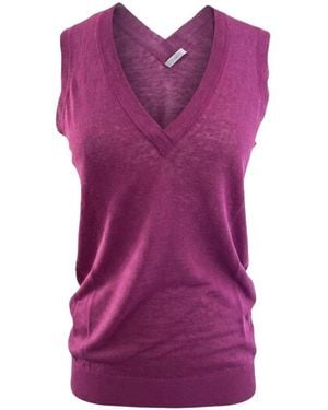 Malo V-Neck Knitwear - Morado