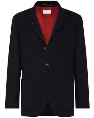 Brunello Cucinelli Enkelrijige Blazer - Zwart