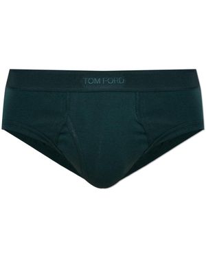 Tom Ford Ondergoed ,Groen ,Katoen Cotton Briefs With Logo