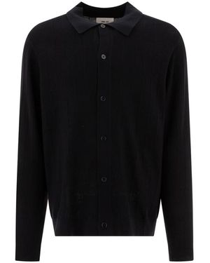 NN07 Schwarzer Polo-Cardigan Elegant Bequem Stilvoll
