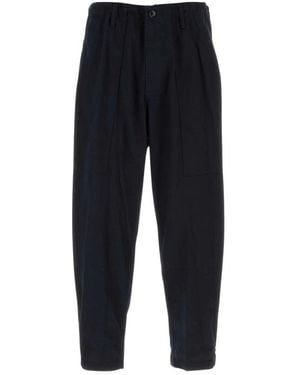Yohji Yamamoto Cropped Trousers - Blue
