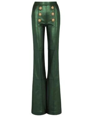 Balmain Wide Trousers - Green
