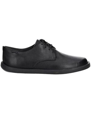 Camper Schoenen ,Zwart ,Leer Wagon Veterschoen