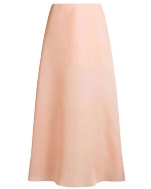 Alberta Ferretti Lange Zijde Organza Rok - Roze