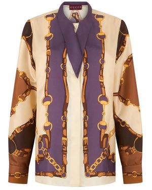 Gucci Overhemden ,Veelkleurig ,Blouses & Shirts - Roze