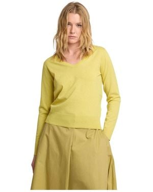 Kocca Maglia Minimal Con Scollo A V - Geel