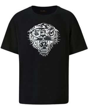 Ed Hardy Tiger-Glow Mode T-Shirt Zwart