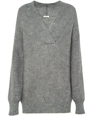 Malo V-Neck Knitwear - Grigio