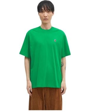 A Bathing Ape One Point Relaxed Fit Tee - Groen