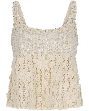 Celine Sleeveless Tops - Natural