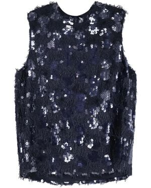 Semicouture Sleeveless Tops - Azul