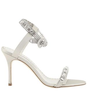 Manolo Blahnik High Heel Sandals - Metallic