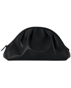 The Row Charlotte Plissierte Clutch - Schwarz