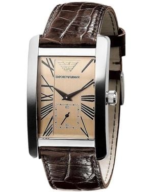 Emporio Armani Edelstahl Quarz Herrenuhr Grau - Mettallic