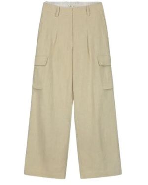 OLAF HUSSEIN Wide Trousers - Neutro
