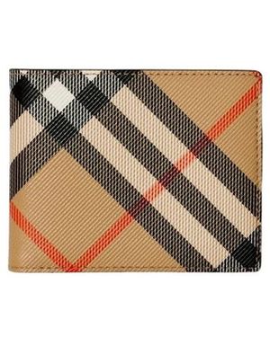 Burberry Accessoires ,Check Slim Bifold Portemonnee - Naturel