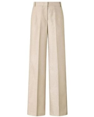 Pinko Broeken ,Wol Citroen Wijde Pantalon - Naturel