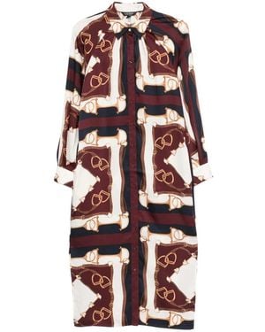 Ralph Lauren Luxe Twill Kleid - Rot