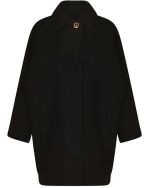 Patou Jassen ,Zwart ,Wol Single-Breasted Jas