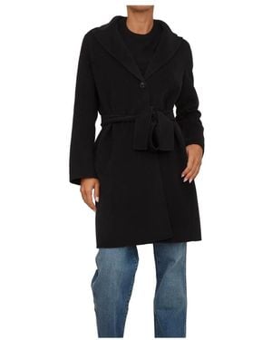 Marella Belted Coats - Negro