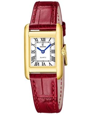 Festina Runder Damenuhr - Rot