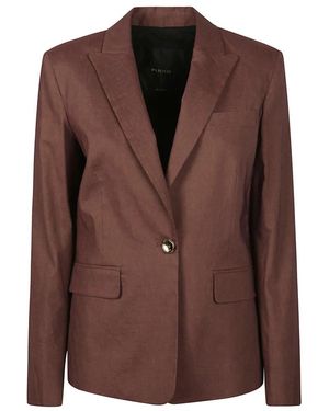 Pinko Jassen ,Bruin ,Leer Freda Jacket