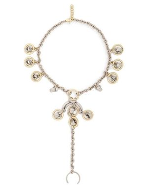 Rabanne Bracciale caviglia argento chiusura a gancio gioielli - Metallizzato