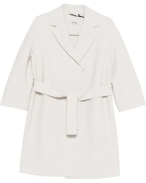 Max Mara Belted Coats - Wit