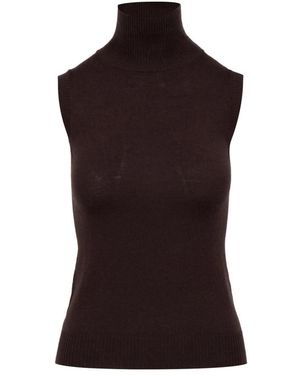 Sportmax Vertigo Mouwloze Turtleneck - Bruin
