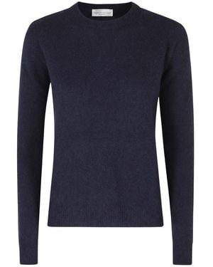 Roberto Collina Trui Met Ronde Hals - Blauw